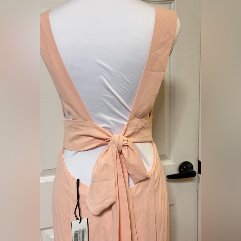 Fame and Partners Blush Pink V-Neck Maxi Skirt - Picture 6 of 9
